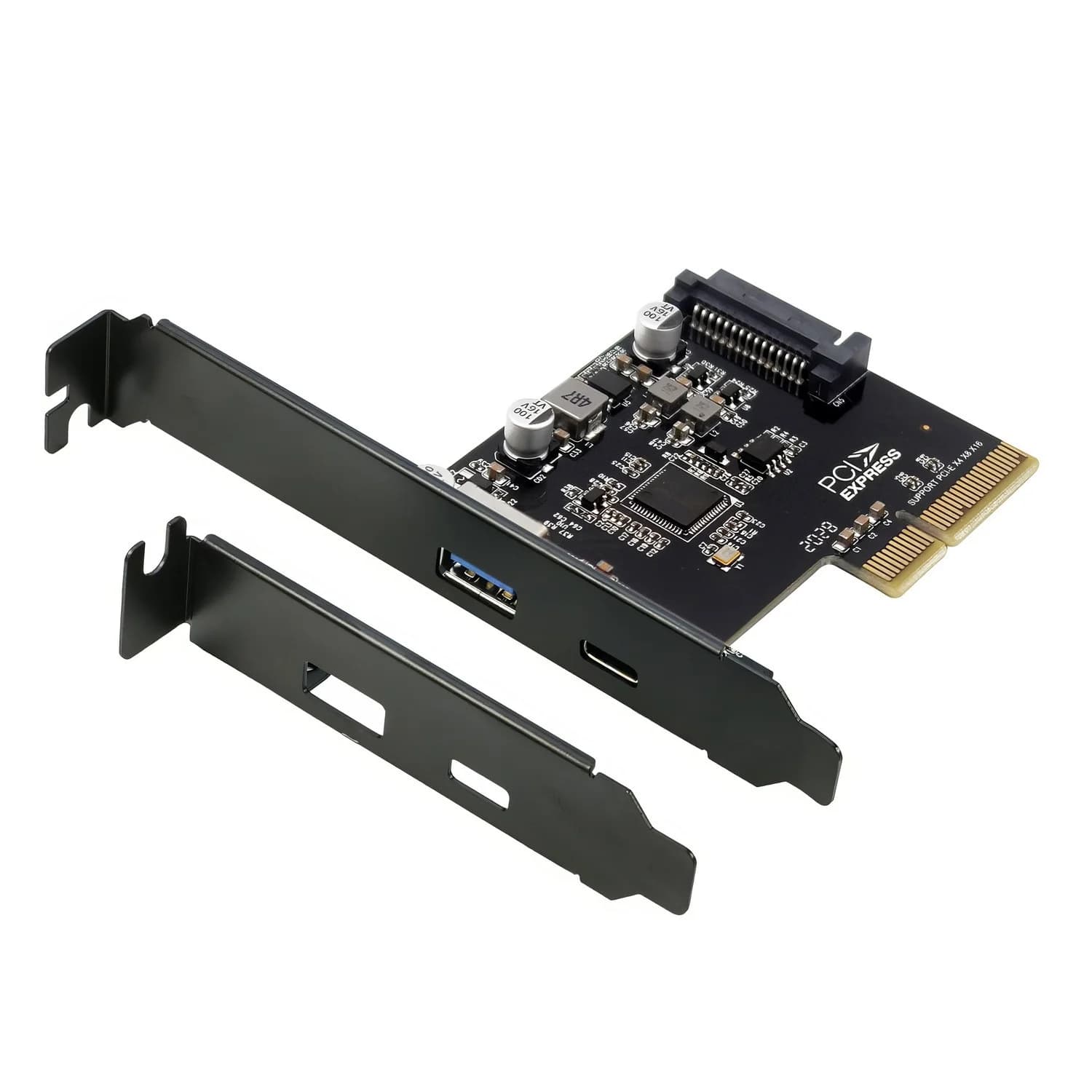 (LS)Simplecom EC312v2 PCIe x4 to 2-Port USB 3.2 Gen II 10Gbps USB-C and USB-A Expansion Card