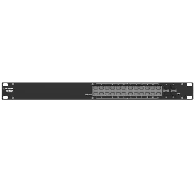 Teltonika SWM282 PoE+ managed switch, 24 PoE+ ports with up to 30W per port, 10/100/1000 Mbps, 4 SFP ports, 2 years of Free RMS Management