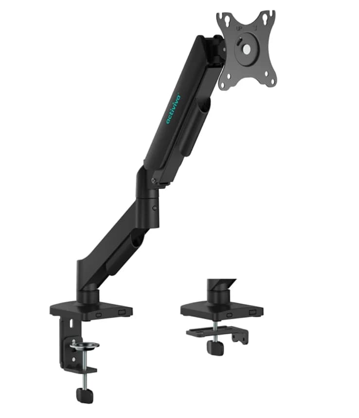(LS) mbeat® Activiva Ergolife Single-Screen Gas Spring Monitor Arm allows you to smoothly adjust the height angle and tilt of your screen with minimal