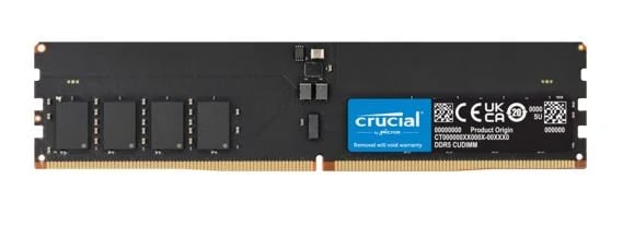 Crucial 64GB (1x64GB) DDR5 CUDIMM 6400MHZ CL52 Desktop PC Memory for Intel Core Ultra Processors AI PC