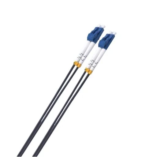 8ware 5m LC-LC OS2 Single Mode Dual-Core Fibre Optic Cable UPC Duplex Armoured Low Smoke Zero Halogen (LSZH) Jacket Black