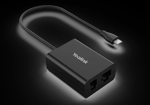 Yealink EHS60 WH6X DECT, Wireless Headset Adapter for WH6x Yealink headsets, USB, Plug And Play
