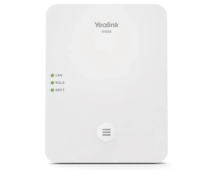 Yealink W80B Wireless DECT IP Multi-Cell System Solution, Up to 100 parallel calls, Up to 100 handsets, Up to 100 SIP accounts, Support PoE & IPv6I