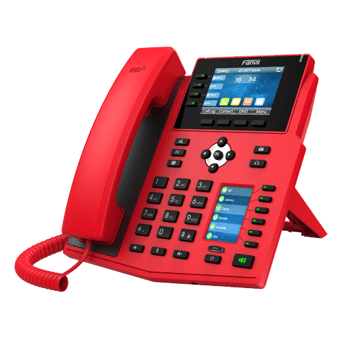Fanvil X5U-RED High End Enterprise IP Phone - 3.5' Colour Screen, 16 Lines, 40 x DSS Buttons, Dual Gigabit NIC,Bluetooth - 2 Years Warranty - RED