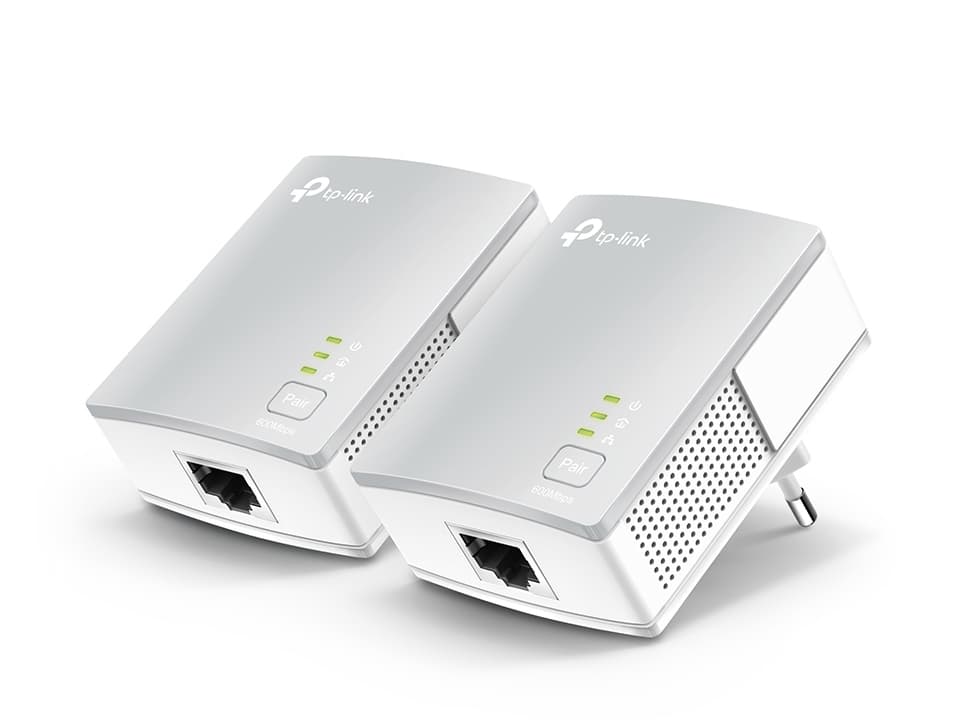 TP-LINK AV600 POWERLINE ADAPTER STARTER KIT, UP TO 600MBPS, 3YR