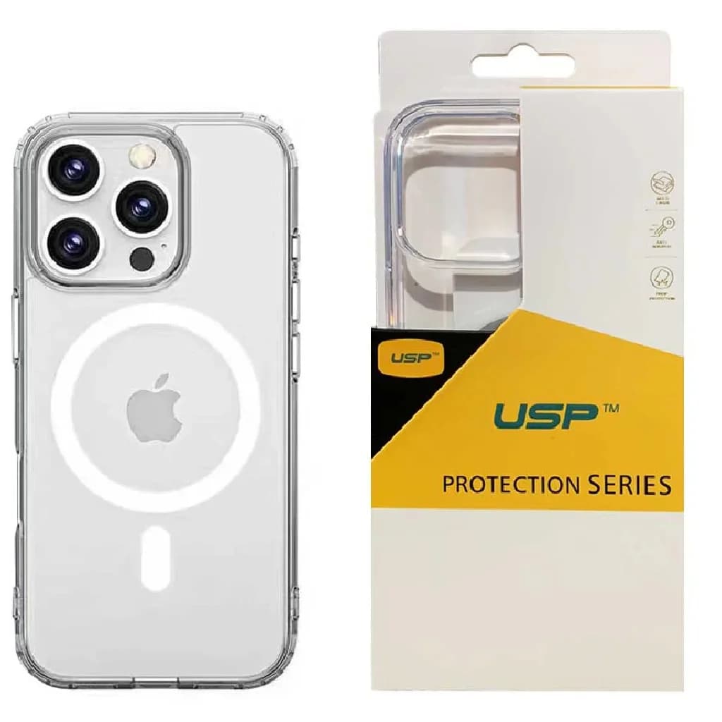 USP Clear Rock Shockproof Case for iPhone 16 Pro
