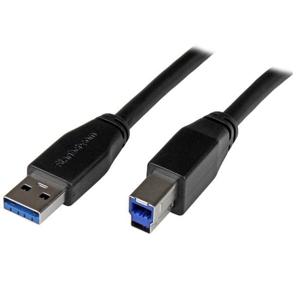 StarTech 5m USB 3.0 A‑to‑B Cable – Black, LTW