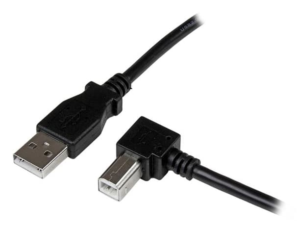 STARTECH 1M USB2.0 A TO USB2.0 B CABLE, M/M, RIGHT ANGLE, LTW