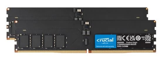 Crucial 32GB (2x16GB) DDR5 CUDIMM 6400MHZ CL52 Desktop PC Memory for Intel Core Ultra Processors AI PC