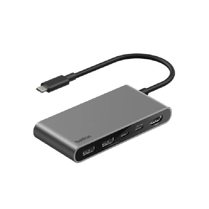 Belkin Connect 5-Port USB-C Hub with Dual USB-C Ports - (AVC022fqSGY), 100W PD, 5Gbps, 1x 4K HDMI, 2x USB-A, 2x USB-C, 2 Years Warranty