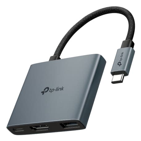 TP-LINK 3 PORT HUB, 100W PD(1), USB-A 3.0(1), HDMI 4K@60Hz(1), 1YR