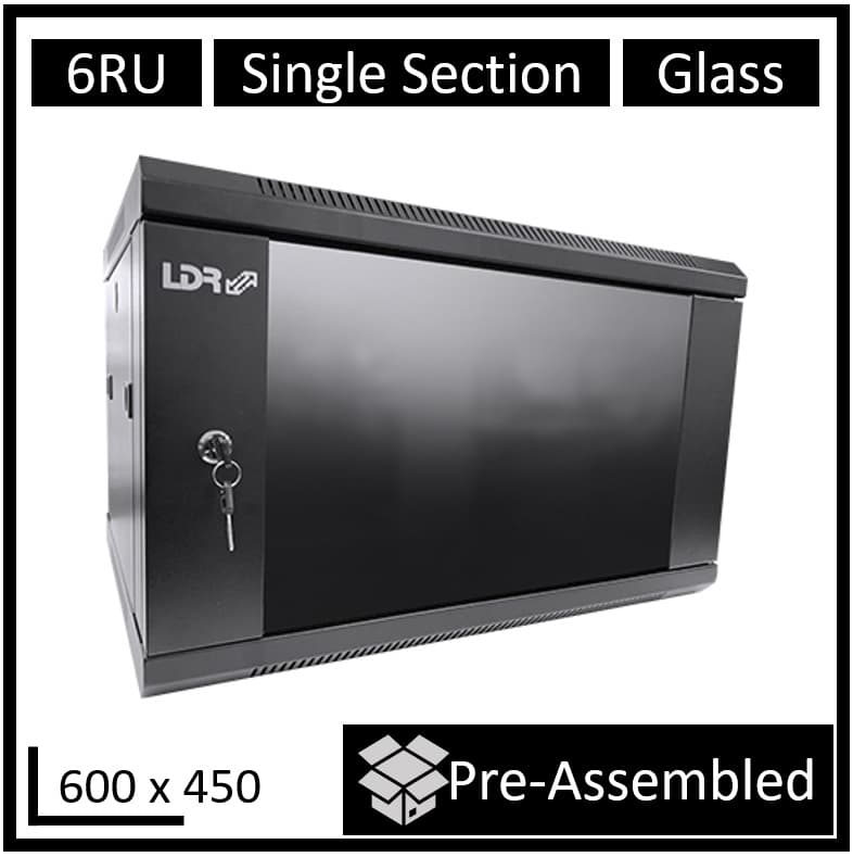 LDR 6U Wall Mount Cabinet – Black